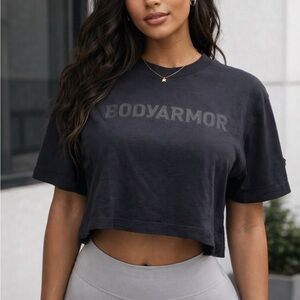Legends BodyArmor Cropped Black Logo Tee Short Sleeve Boxy Fit